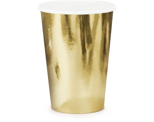 6PK 220ml GOLD CUPS