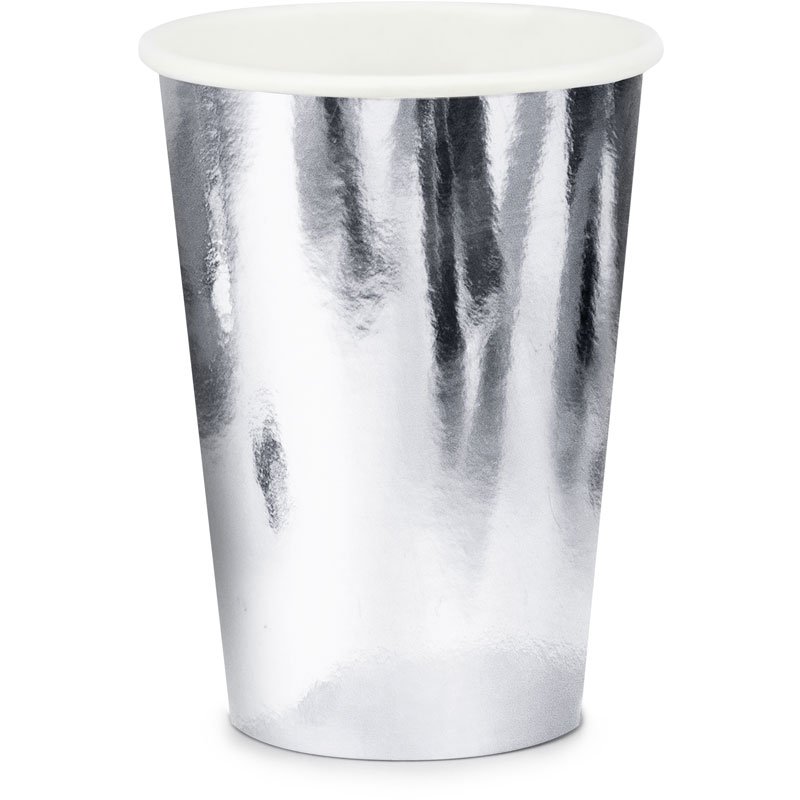 6PK 220ml SILVER CUPS
