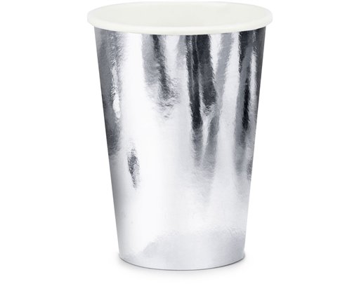 6PK 220ml SILVER CUPS