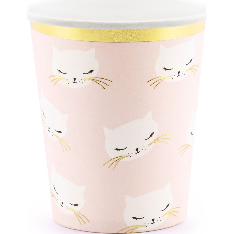 6PK 200ml KITTY CAT CUPS
