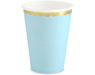 6PK 220ml LIGHT BLUE CUPS