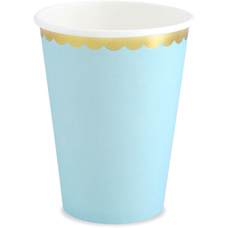 6PK 220ml LIGHT BLUE CUPS