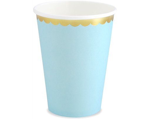 6PK 220ml LIGHT BLUE CUPS