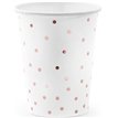 6PK 260ml WHITE POLKA DOTS CUPS