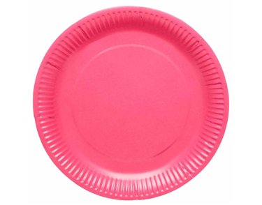 8PK 23cm BUBBLEGUM PINK PAPER PLATES
