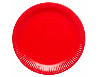 8PK 23cm FIESTA RED PAPER PLATES