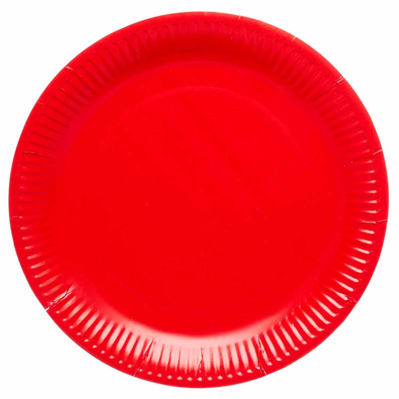 8PK 23cm FIESTA RED PAPER PLATES