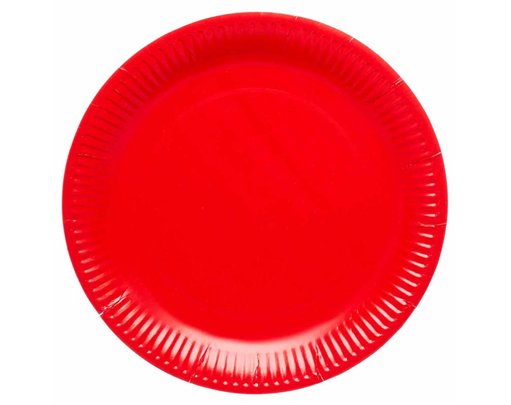 8PK 23cm FIESTA RED PAPER PLATES
