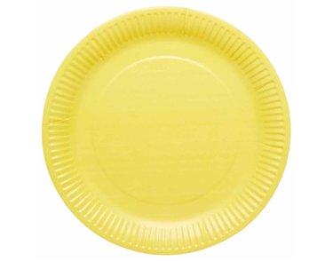 8PK BUTTERCUP YELLOW PAPER PLATES