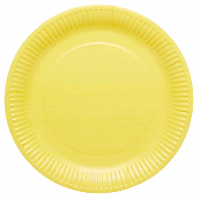 8PK BUTTERCUP YELLOW PAPER PLATES
