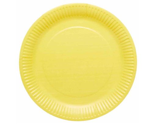 8PK BUTTERCUP YELLOW PAPER PLATES