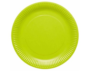 8PK LIME CORIDIAL GREEN  PAPER PLATES