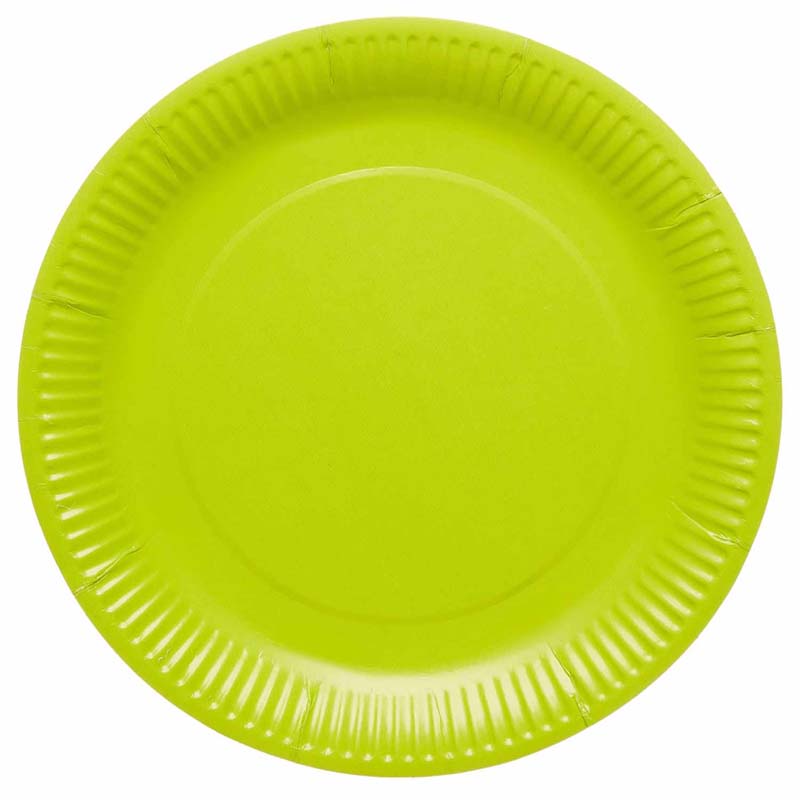 8PK LIME CORIDIAL GREEN  PAPER PLATES
