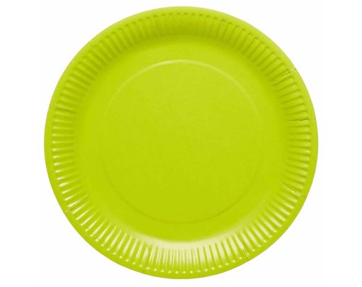 8PK LIME CORIDIAL GREEN  PAPER PLATES