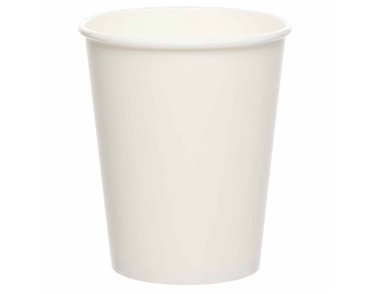 8PK PAPER CUP 237ML COCONUT WHITE