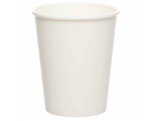 8PK PAPER CUP 237ML COCONUT WHITE