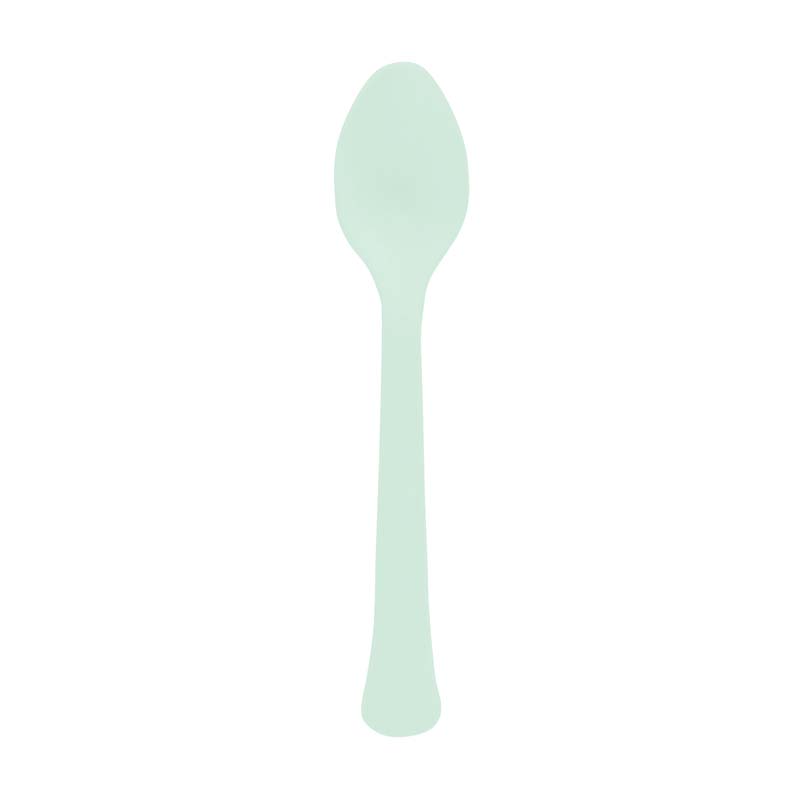 24PK PLASTIC SPOONS 24PK DUCK EGG BLUE