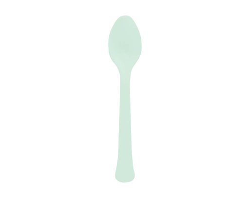 24PK PLASTIC SPOONS 24PK DUCK EGG BLUE