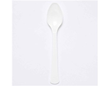 24PK PLASTIC SPOONS 24PK COCONUT WHITE