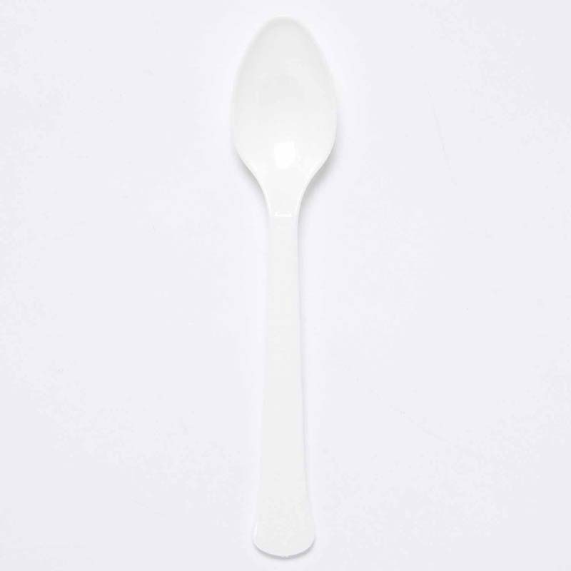 24PK PLASTIC SPOONS 24PK COCONUT WHITE
