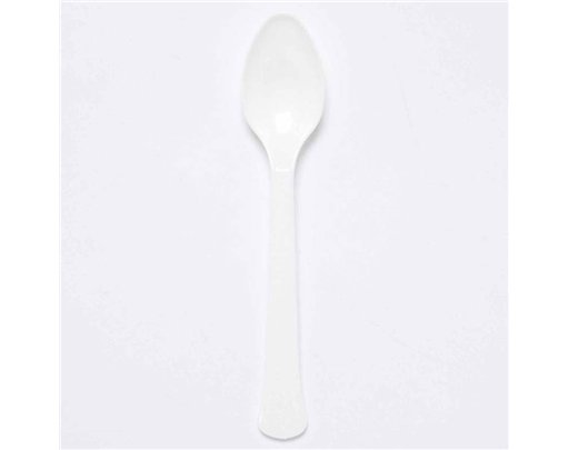 24PK PLASTIC SPOONS 24PK COCONUT WHITE