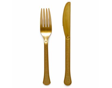 24PK MIXED CUTLERY 24PK CREMEBRULEE GOLD