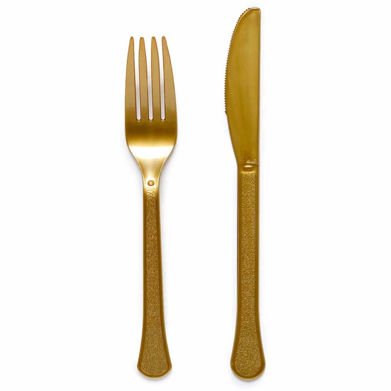 24PK MIXED CUTLERY 24PK CREMEBRULEE GOLD