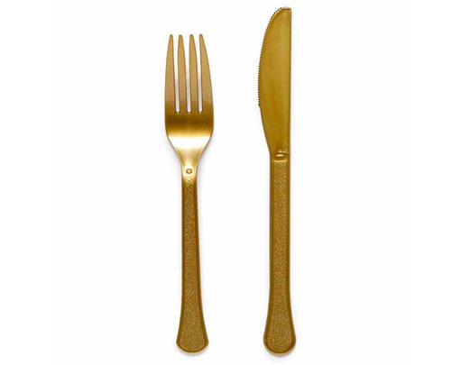 24PK MIXED CUTLERY 24PK CREMEBRULEE GOLD