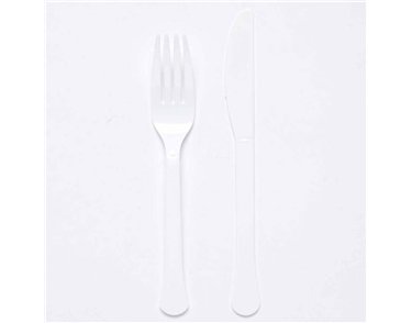 24PK MIXED CUTLERY 24PK COCONUT WHITE