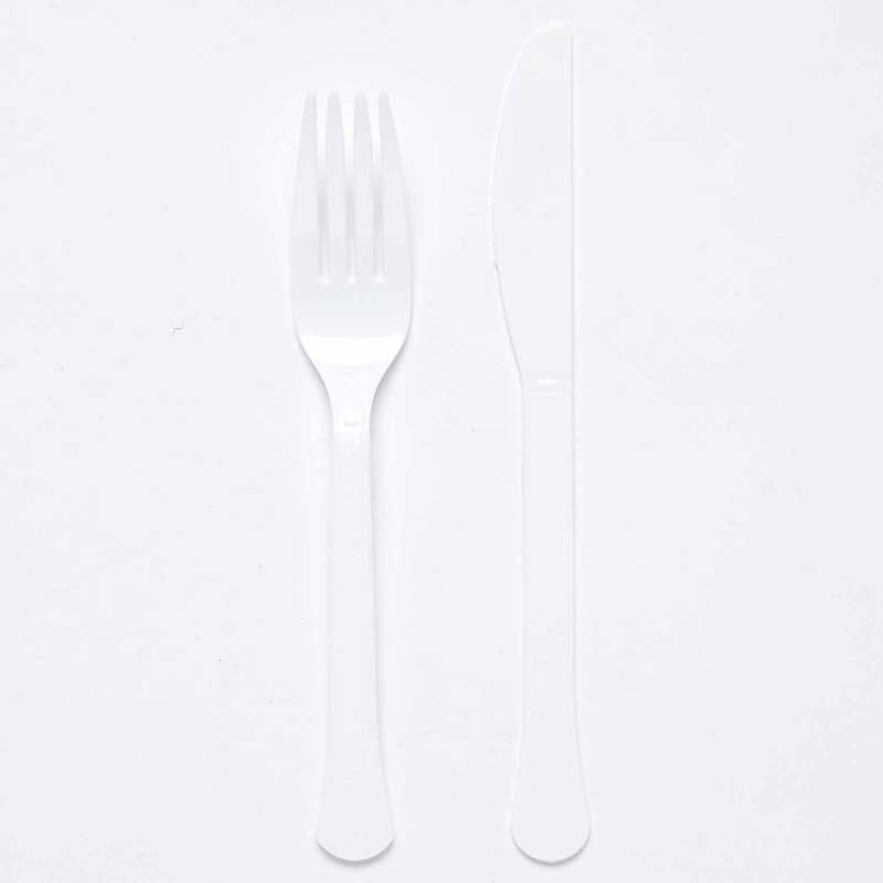 24PK MIXED CUTLERY 24PK COCONUT WHITE