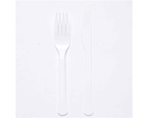 24PK MIXED CUTLERY 24PK COCONUT WHITE