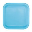 16PK 7in POWDER BLUE SQUARE PLATES