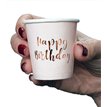 10PK ROSE GOLD HAPPY BIRTHDAY DRINKING SHOT CUPS