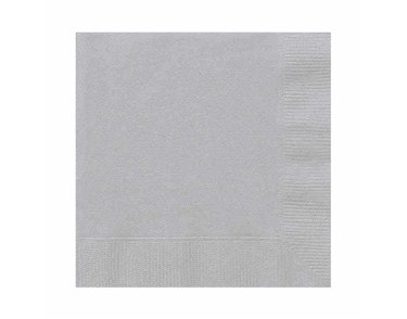 20PK SILVER BEVERAGE NAPKINS