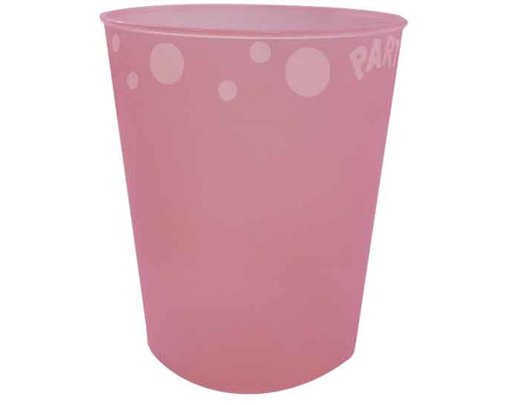 250ml  PINK "PARTY" REUSABLE SEMI-TRANSPARENT CUP