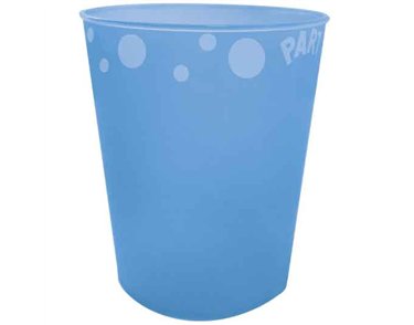 250ml BLUE "PARTY" REUSABLE SEMI-TRANSPARENT CUP