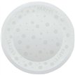 21cm WHITE "PARTY" REUSABLE SEMI-TRANSPARENT PLATE