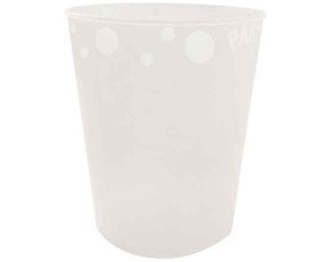 250ml WHITE "PARTY" REUSABLE SEMI-TRANSPARENT CUP