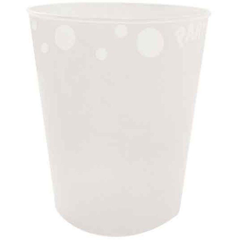 250ml WHITE "PARTY" REUSABLE SEMI-TRANSPARENT CUP