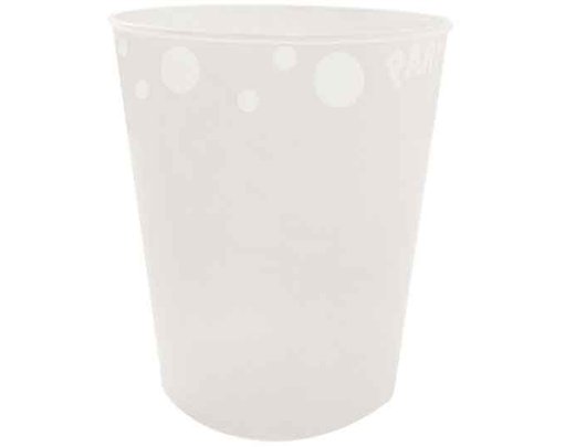 250ml WHITE "PARTY" REUSABLE SEMI-TRANSPARENT CUP