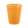 250ml ORANGE "PARTY" REUSABLE SEMI-TRANSPARENT CUP