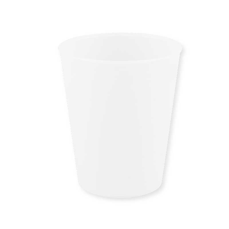 250ml WHITE REUSABLE SEMI-TRANSPARENT CUP