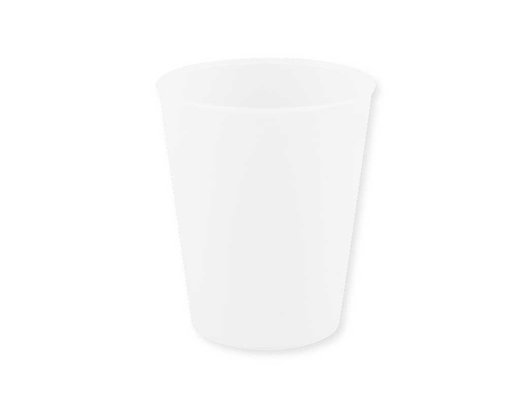 250ml WHITE REUSABLE SEMI-TRANSPARENT CUP