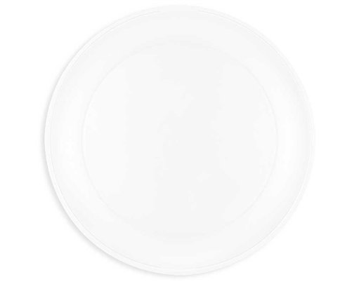 21cm WHITE REUSABLE SEMI-TRANSPARENT PLATE