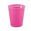 250ml FLUORESCENT FUCHSIA "PARTY" REUSABLE SEMI-TRANSPARENT CUP
