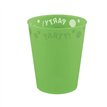 250ml FLUORESCENT GREEN "PARTY" REUSABLE SEMI-TRANSPARENT CUP