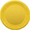 21cm PASTEL YELLOW "PARTY" REUSABLE SEMI-TRANSPARENT PLATE