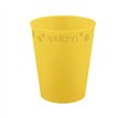 250ml PASTEL YELLOW "PARTY" REUSABLE SEMI-TRANSPARENT CUP
