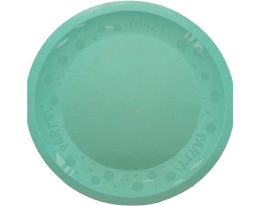 21cm PASTEL MINT "PARTY" REUSABLE SEMI-TRANSPARENT PLATE