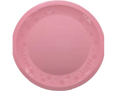 21cm PASTEL PINK "PARTY" REUSABLE SEMI-TRANSPARENT PLATE
